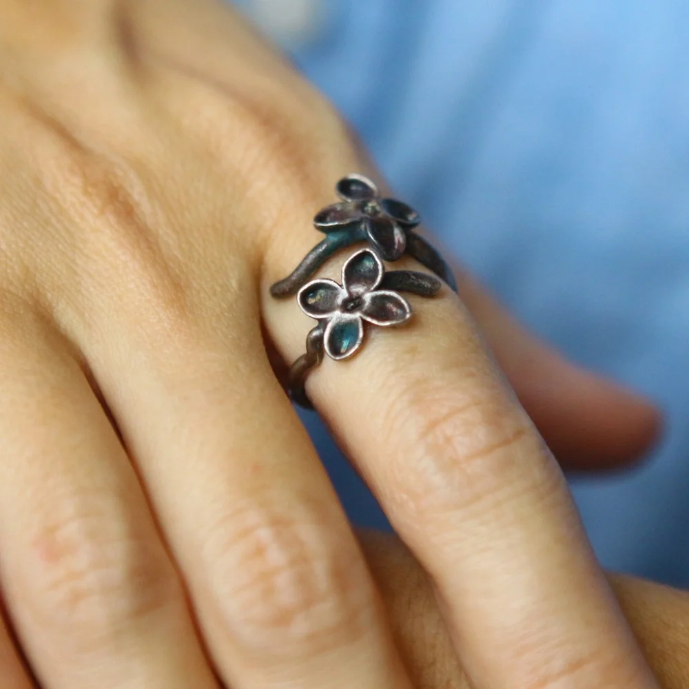 Ring in silver, Lilac - Picture 2 of 4